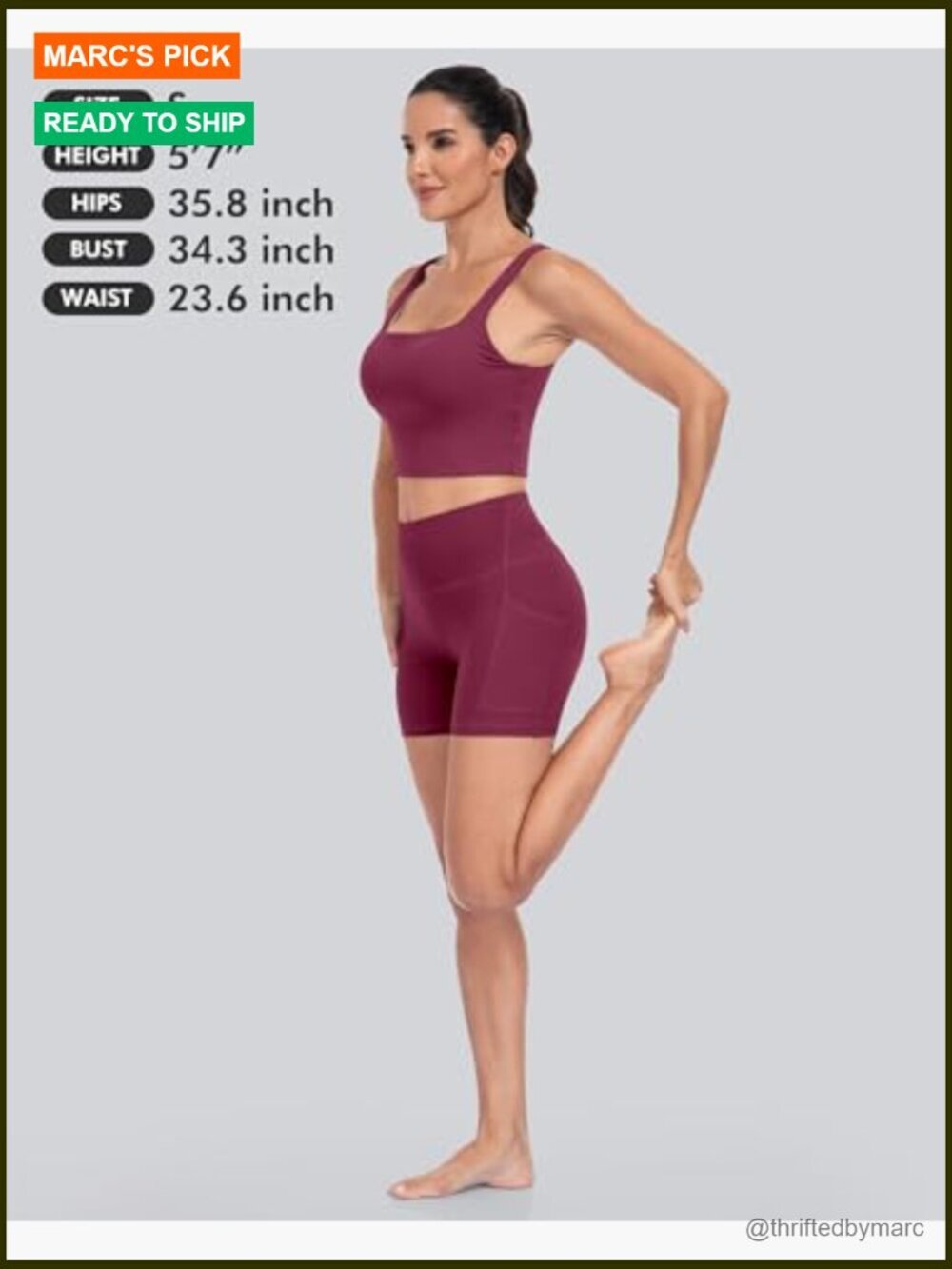 6 Pack High Waisted Biker Shorts with Pockets Tummy Control Yoga Workout - Picture 6 of 6